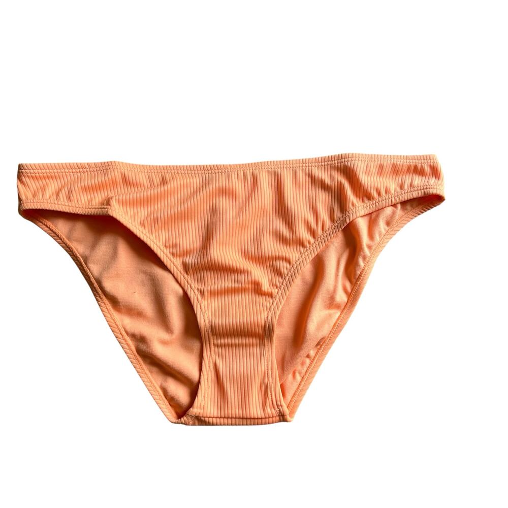 NWT! Juniors' Ninety-Nine° Orange High Leg V-Waist Cheeky Bikini Bottoms Size Lg